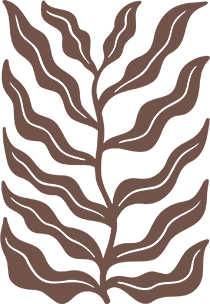 Paper cut-out botanical in brown
